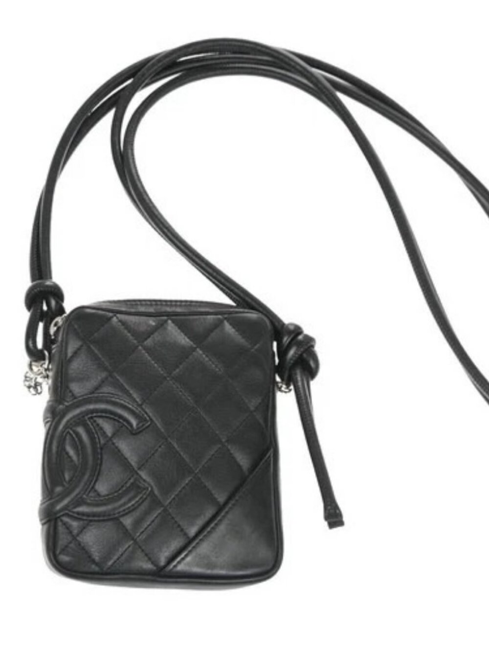 CHANEL CC Logo Cambon Matelasse Mini Shoulder Bag Leather BK SHW Italy 661RL931